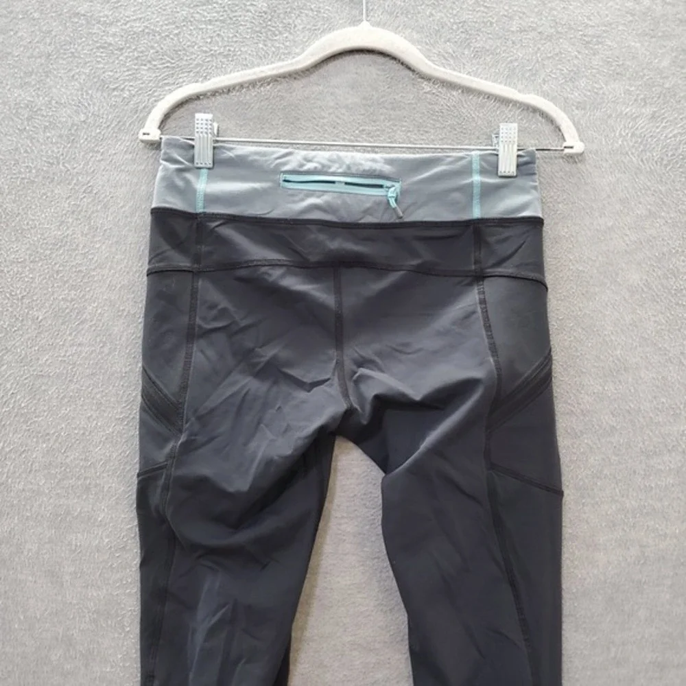 Lululemon Women Activewear Pants 8 Black Leggings Pockets Mid Rise 30 in‎ Inseam